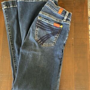 7 For All Mankind Dark Blue Flare Jeans